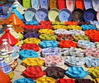 Pottery market in Tunisia